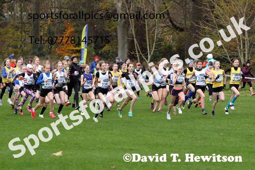 Girls under-13s, European Cross Country Championships Trials, Sefton Park, Liverpool. Photo: David T. Hewitson/Sports for All Pics